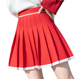 Women's Stretchy Flared Mini Skater Skirt - Red - A7 / Plaid Gothic Skirt - XXXL - Polyester - image 13