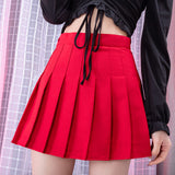 Women's Stretchy Flared Mini Skater Skirt - Red - A1 / Plaid Gothic Skirt - XXXL - Polyester - image 10