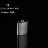 Stainless Steel Drink Flasks 1oz -10oz - Silver - B / 3 oz Hip Flask - 1 oz - 10 oz - Stainless Steel - image 3