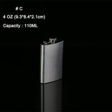Stainless Steel Drink Flasks 1oz -10oz - Silver - C / 4 oz Hip Flask - 1 oz - 10 oz - Stainless Steel - image 6
