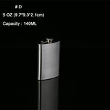 Stainless Steel Drink Flasks 1oz -10oz - Silver - D / 5 oz Hip Flask - 1 oz - 10 oz - Stainless Steel - image 4