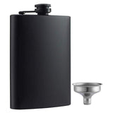Black Stainless Steel Hip Flask 8oz - Black - Matte Black / Hip Flask - 8oz - Stainless Steel - image 1