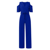 Women's Elegant Wide Leg Flared Pantsuit - Black - Elegant Pant Suit - XXL - Polyester - image 12