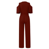 Women's Elegant Wide Leg Flared Pantsuit - Black - Elegant Pant Suit - XXL - Polyester - image 27