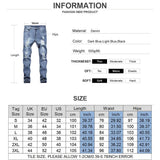 Men's Ripped Distressed Skinny Jeans - Black - Skinny Ripped Jeans - XXXL - Denim Polyester - image 32