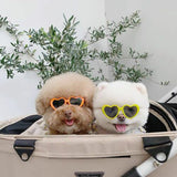 Cute Heart Shaped Pet Sunnies - Multicolored - Any 4 Colors - Small - Plastic - image 2